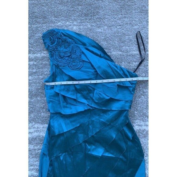 Maggy London One Shoulder Dress Retro Elegant Feminine Chic Alluring Old Money - Picture 12 of 12